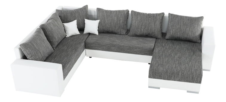 Colțar în formă de U Sergio Alb + Gri (D)