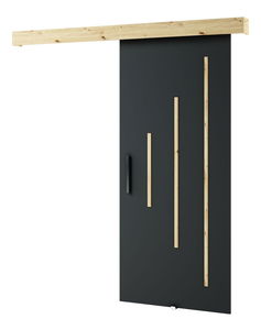 Posuvné dvere 90 cm Lovella (dub artisan + čierna matná)
