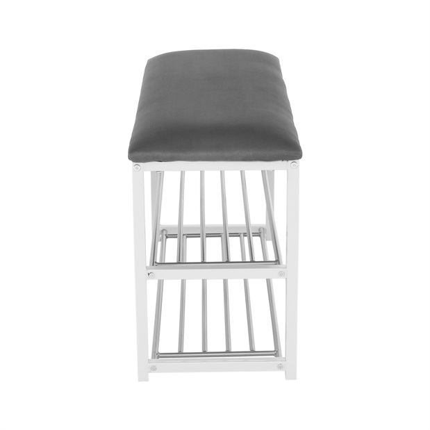 Ormarić za obuću Lelakimusla New (bijela + siva + krom) 