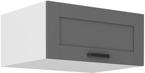 Felső konyhaszekrény Lucid 80 NAGU-36 1F (korpus: fehér + front: mdf porszürke)