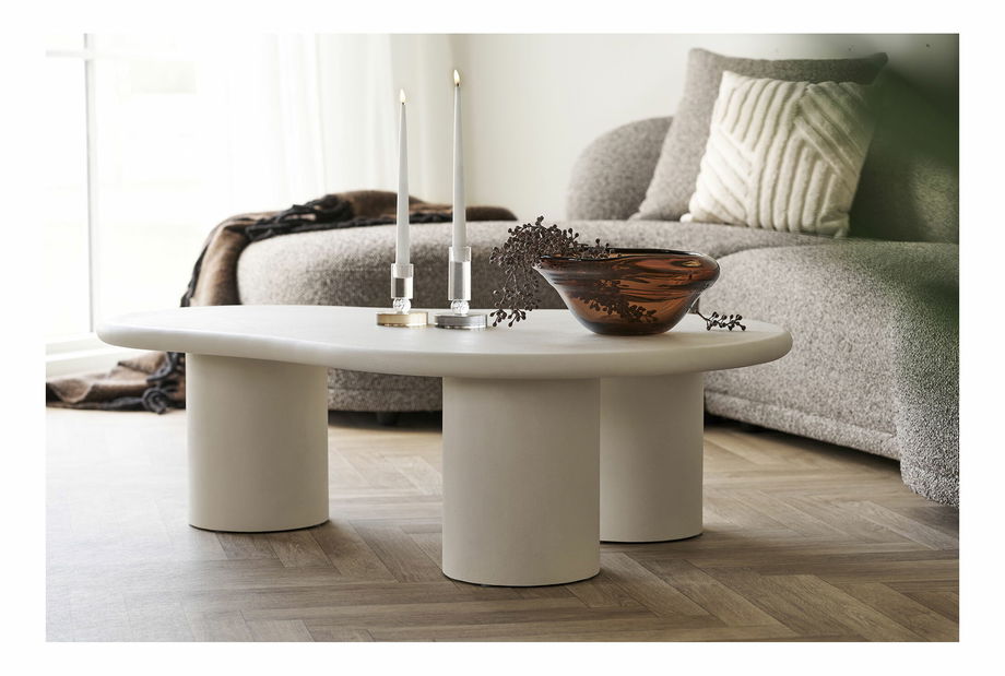 Masă de cafea Pelinora (alb-gălbui)