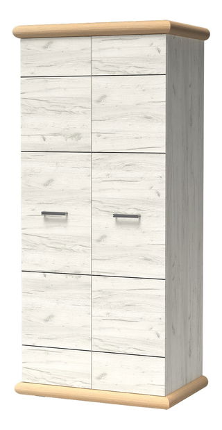 Ruhásszekrény Kenny 01 (fehér craft + arany craft)