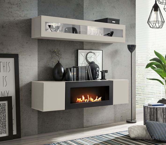 Set za dnevni boravak Ferryhill CC FY N2 (kašmir) (s rasvjetom) (s bio kaminom)