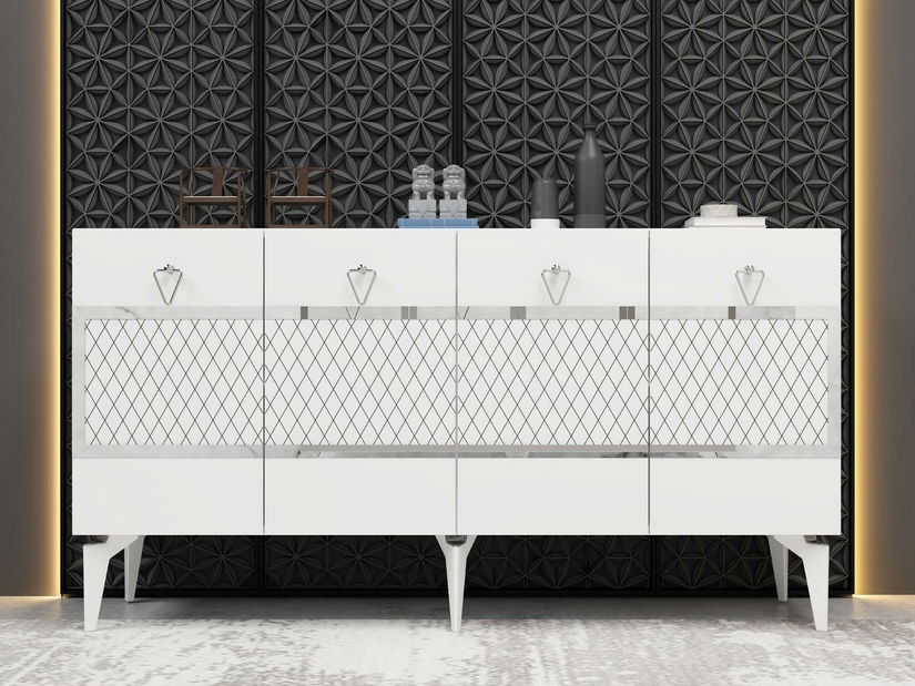 Skrinka Vadiki 1 (biela + strieborná) 