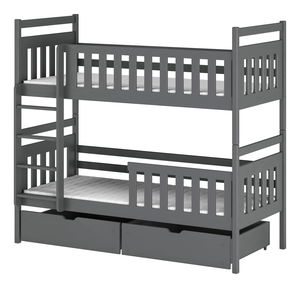 Detská posteľ 80 x 190 cm Mao (s roštom a úl. priestorom) (grafit)