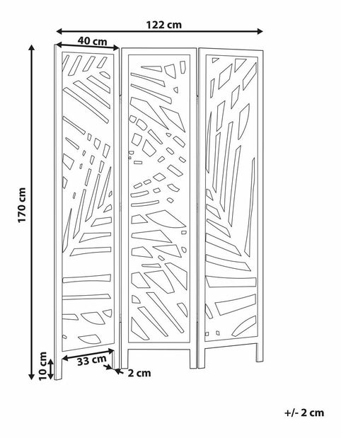 Paravan Vide (lemn deschis) 
