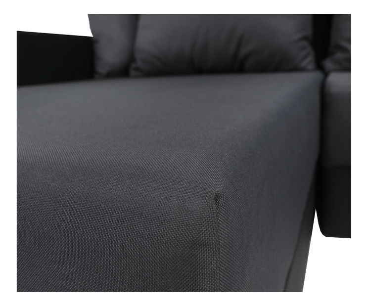 Rohová sedačka U Estevot (čierna + sivá) (P)