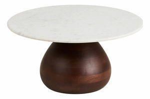 Konferenčný stolík Hnemira 1 (biela + tmavohnedá)