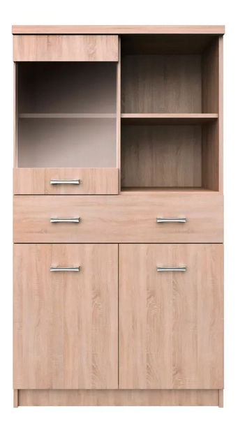 Vitrina Topta Typ 34 2D1W1S80 (hrast sonoma)