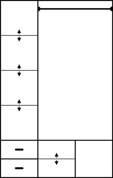 Šatníková skriňa Venecja 2 (so zrkadlom)