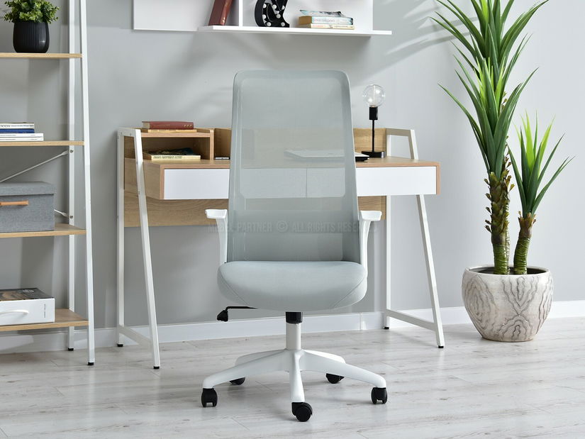 Scaun Werich (gri + alb)