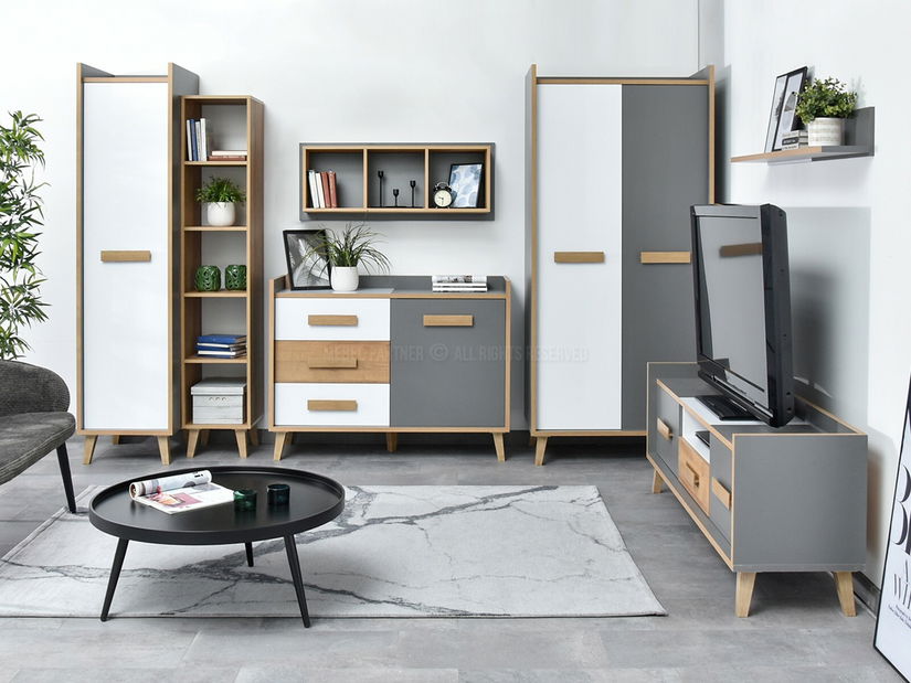 Mobilier living Semivacias 05 (alb)