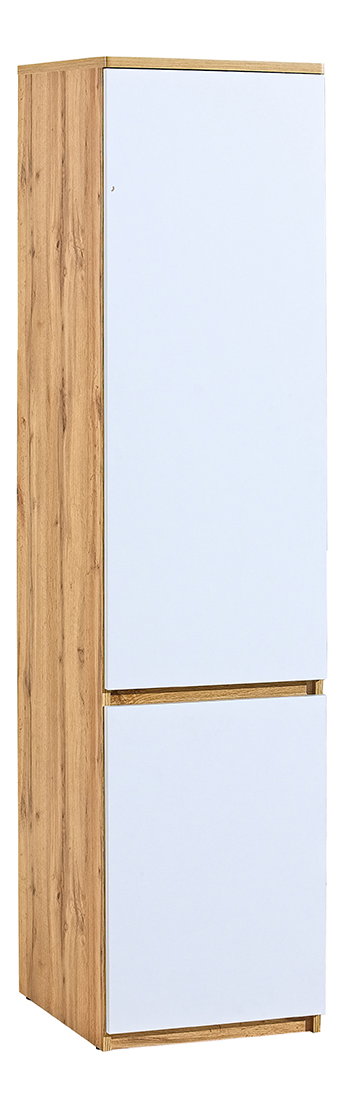 Policová skriňa Alishia AR2 (biela + dub wotan)