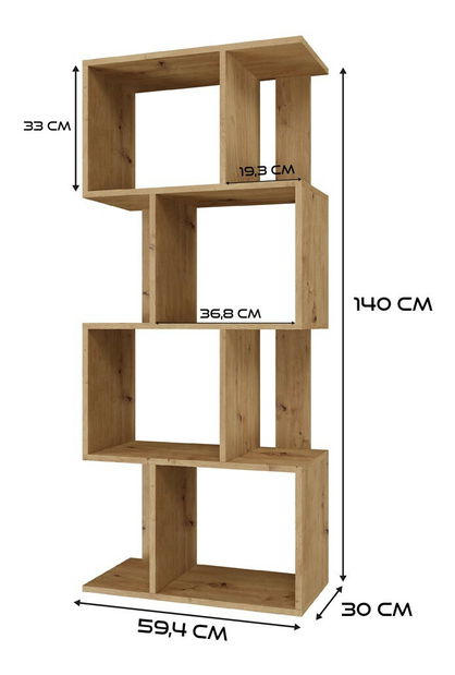 Regál Fragil 1 (artisan tölgy)