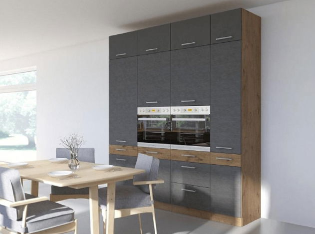 Kuhinja Velaga 64 (siva mat + hrast lancelot)