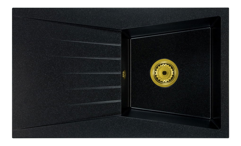 Kuhinjski sudoper Ragod (crna + tekstura) (bez otvora za bateriju) (L)