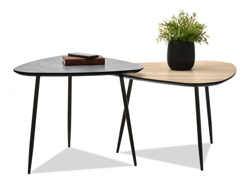 Dohányzóasztal Rossi Zest Xl (szonoma + fekete)