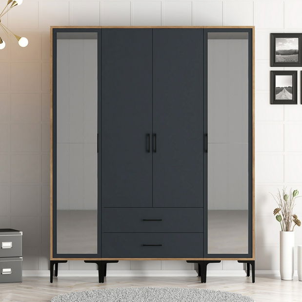 Ruhásszekrény Kiara RTR (dió + antracit)