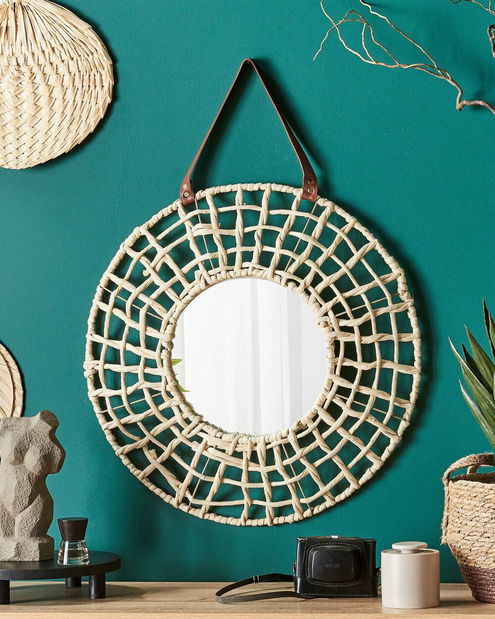 Nástenné zrkadlo Palza (prírodná)