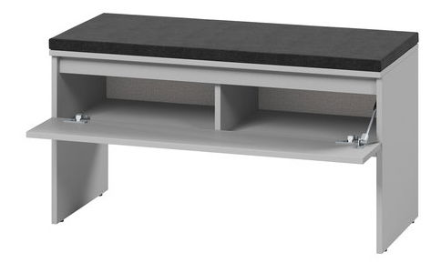 Mobilier hol Semplo II (Alb alpin + Negru) (cu oglindă)