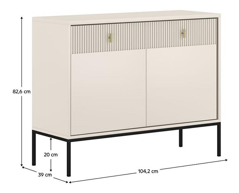 Komoda Vuvaso 1D3S (crna + zlatna) 