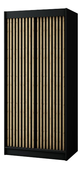 Šatníková skriňa 100 cm Ladonna 1 (čierna matná)