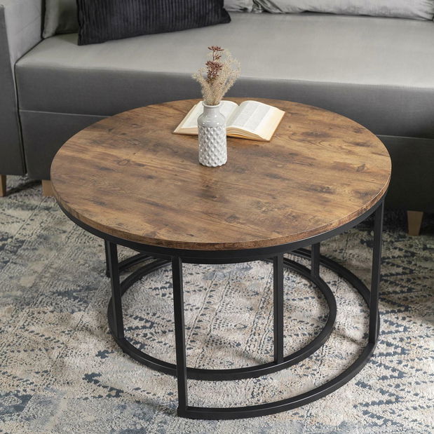 Set stolića za kavu (2 kom.) Firmadas Max (hrast rustikal) 