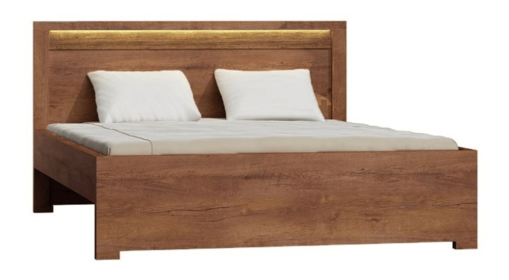 Bračni krevet 160 cm Inneas (jasen svijetli) (S podnicom) 