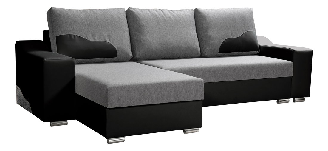 Sarok kanapé Winter (szürke + fekete) (B)