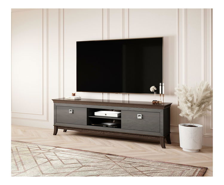 Masă TV/Dulap Tyrion Typ 40 (antracit lucios + ciocolățiu)