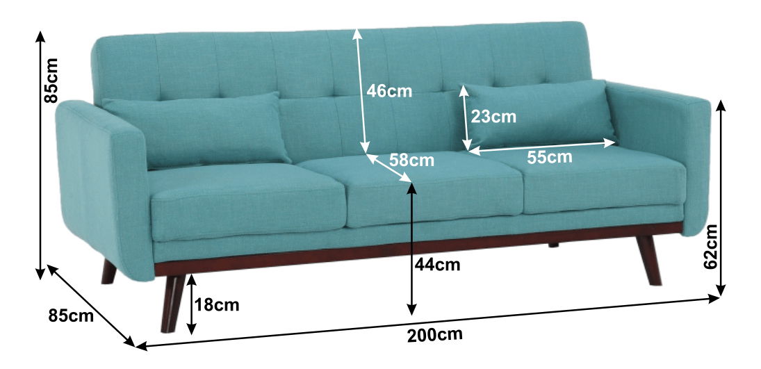 Pohovka Alestra (tyrkysová)