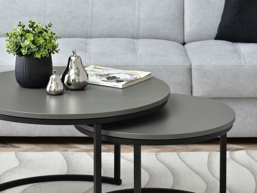 Set solića za kavu (2 kom.) Novedosa (grafit + crna)