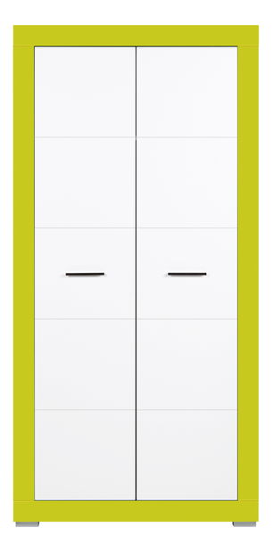 Šatníková skriňa Twin TW 9 (akvamarín + biela matná)