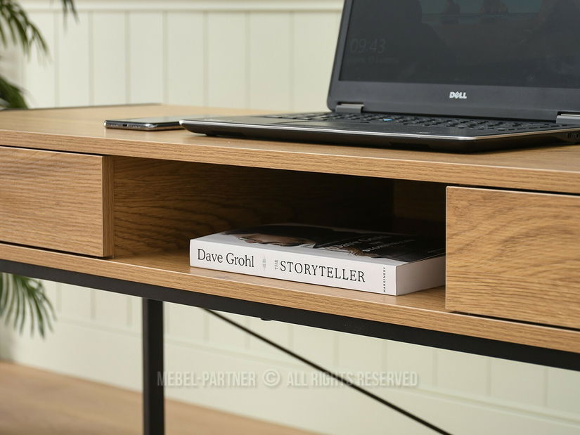 Masă PC Nills (stejar + negru)