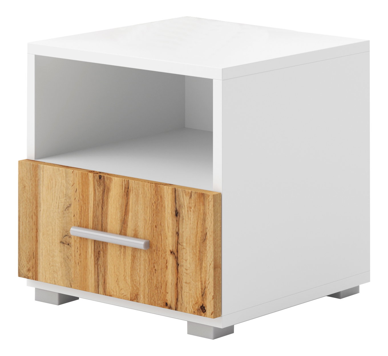 Éjjeliszekrény Effie (fehér + wotan tölgy)