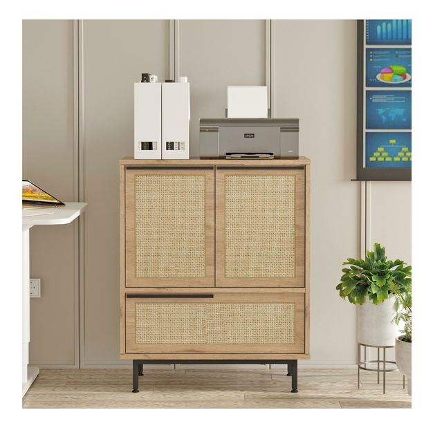 Kuhinjski ormarić Otto 8 B (orah + hrast + crna)