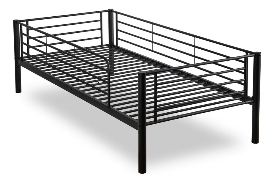 Dječji krevet na kat 90 cm Riverside (crna) (s podnicom)