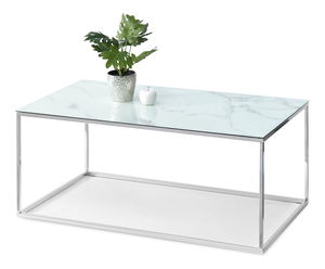 Konferenčný stolík Bella Xl (biela + chrómová)