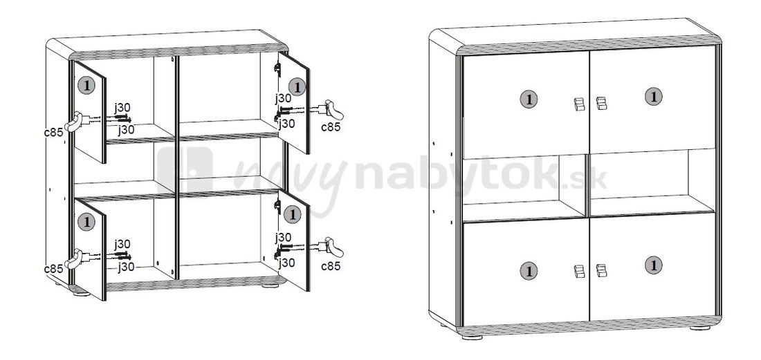 Skrinka BRW ELIPPE EL4D/10/9