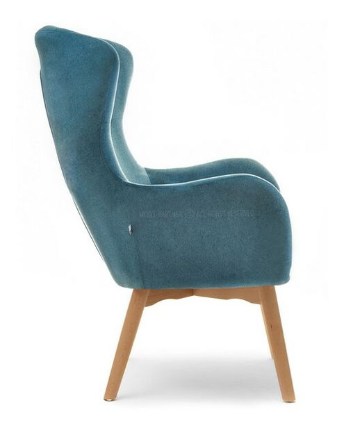 Fotelja Leto (tirkizna + bukva)