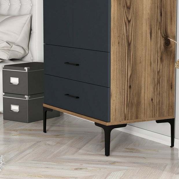 Ruhásszekrény Kiara T (dió + antracit)