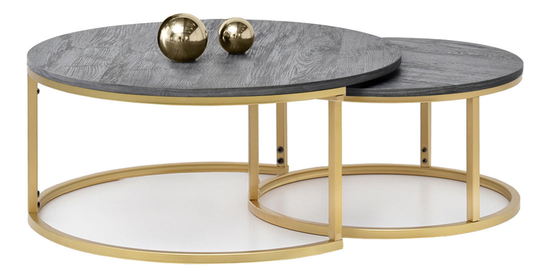 Stolić za kavu Kolja Zest Xl (siva + zlatna)