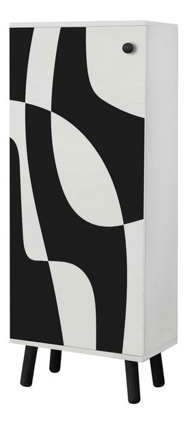 Pantofar Beside 32 (alb + negru)