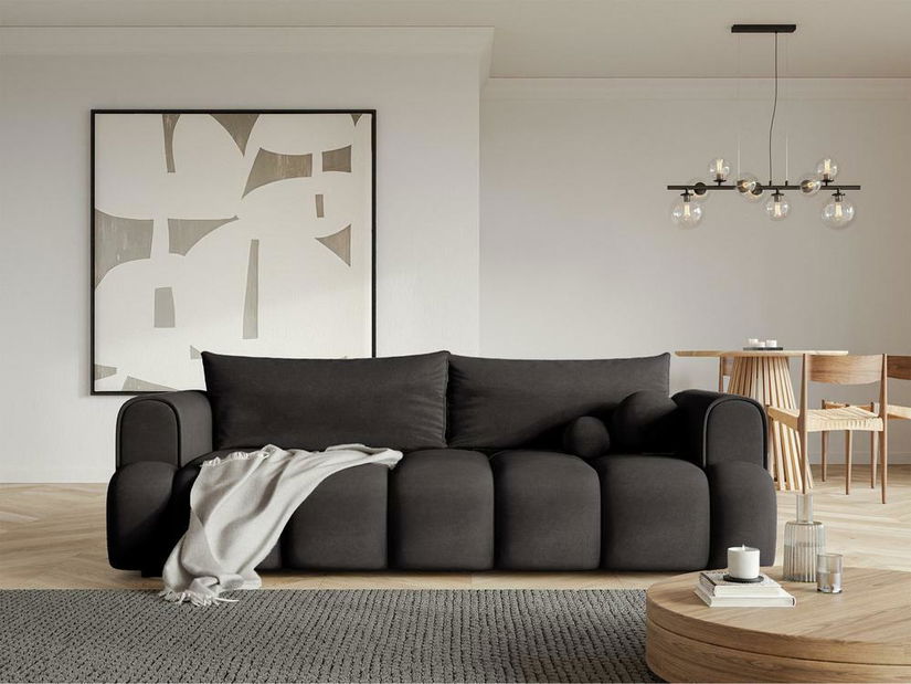 Háromszemélyes kanapé Didier (grafit + fekete)