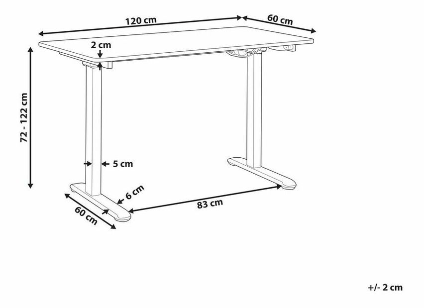 PC stolík Giselle (biela)