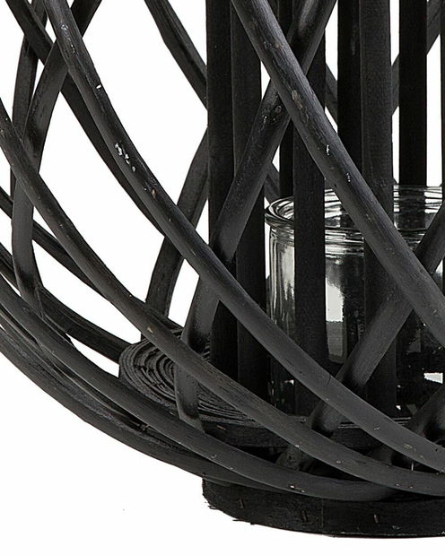 Prútenný lampion Sinop (čierna)