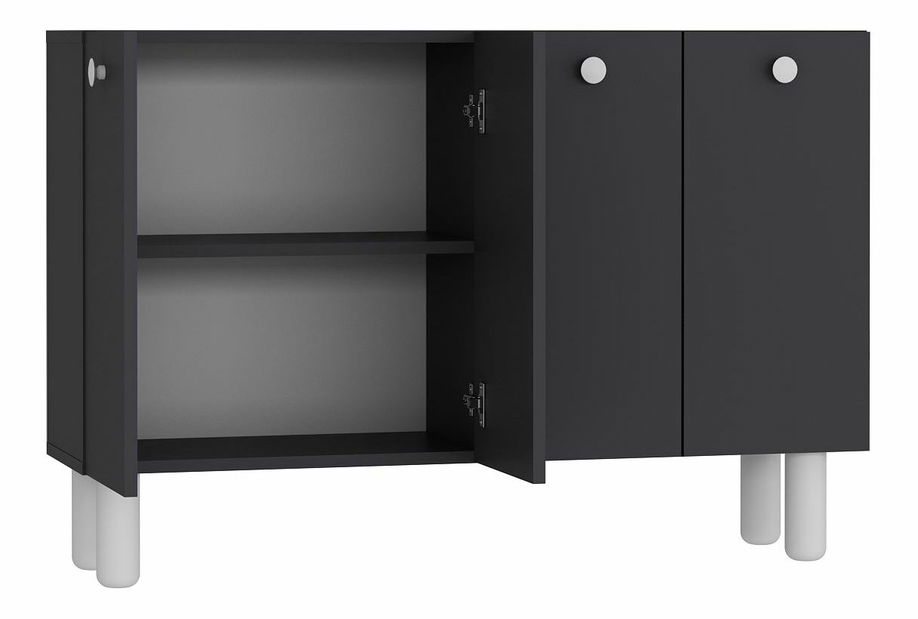 Skrinka Ilaya (antracit + biela)