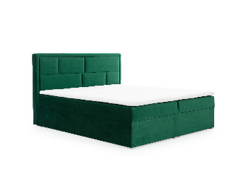 Pat matrimonial Boxspring 180 cm Menera (verde)