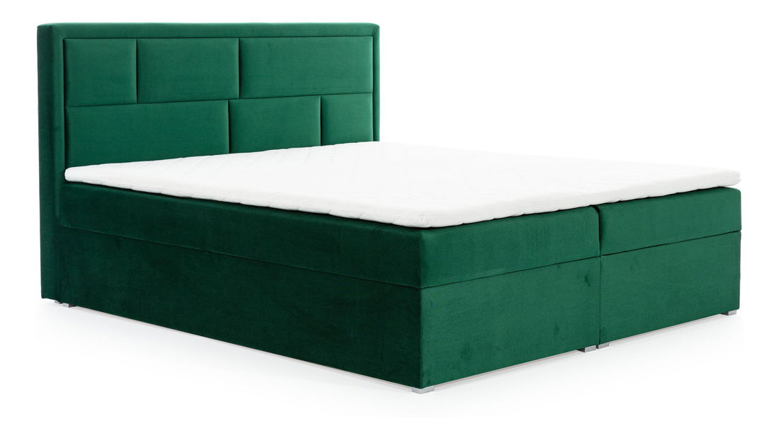 Manželská posteľ Boxspring 180 cm Menera (zelená)