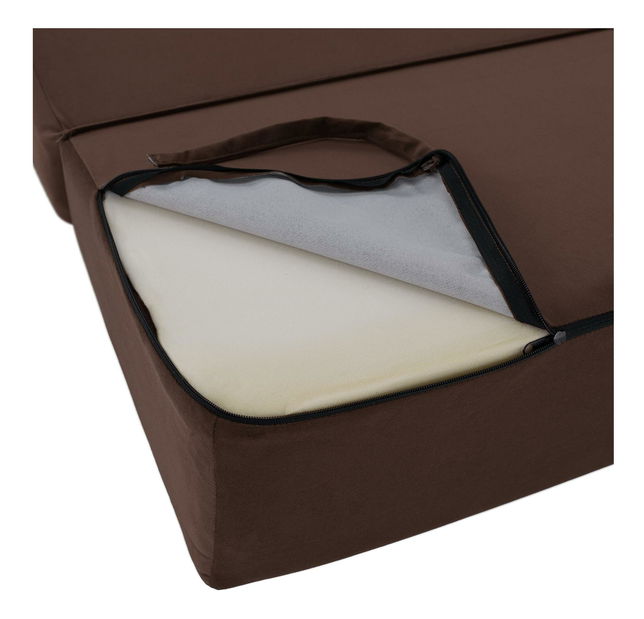 Rozkladacie kreslo Viajado (tmavohnedá) 